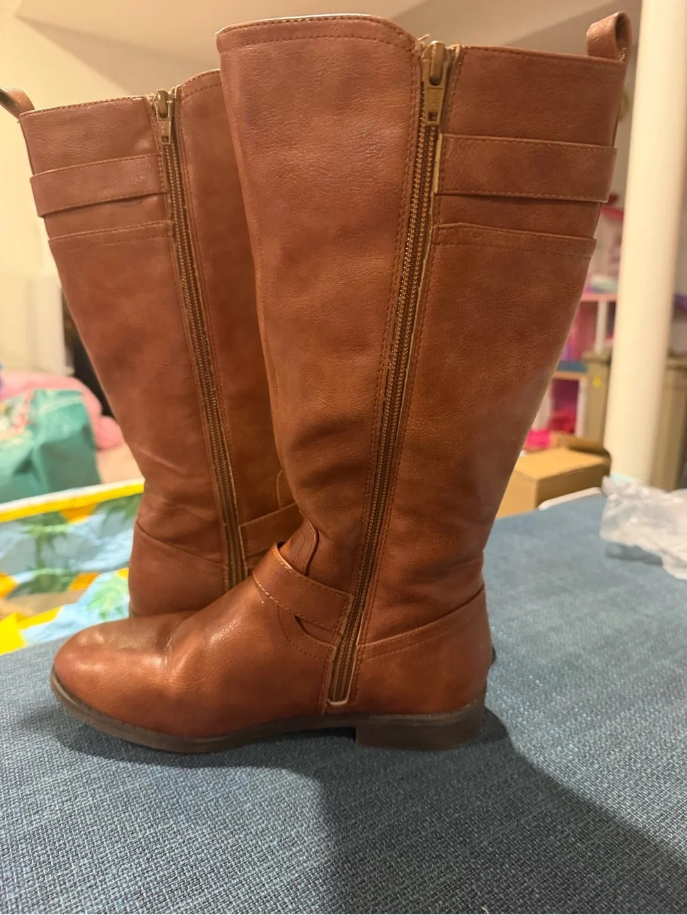 Girls Brown Rising Boots size 3